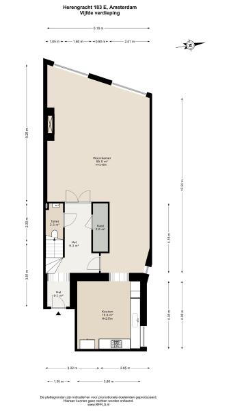 Floor Plan 1 - Herengracht 183 E