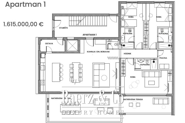 photo 3 Luxury apartment Zaton first row to the sea